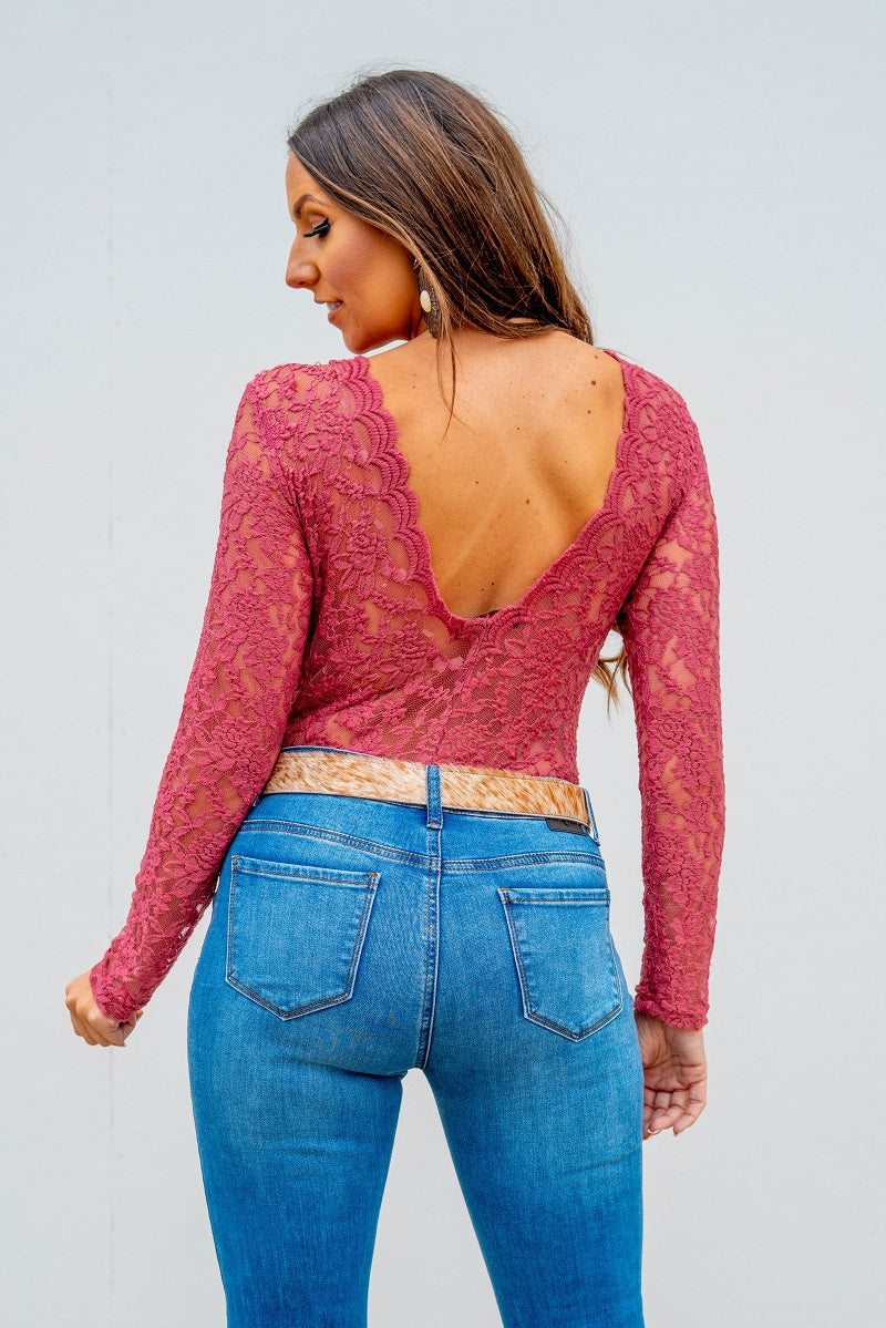Dust Rose Lace Bodysuit