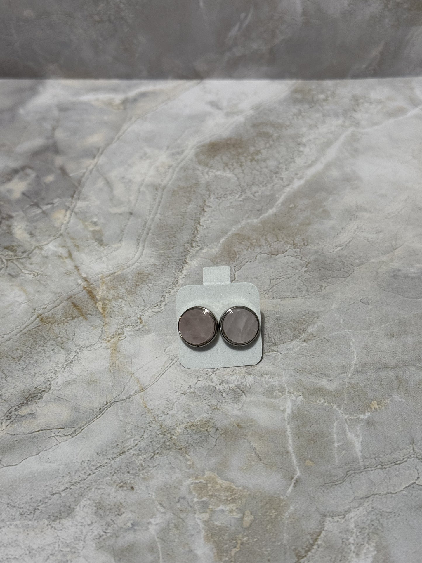 Pink Quartz Studs