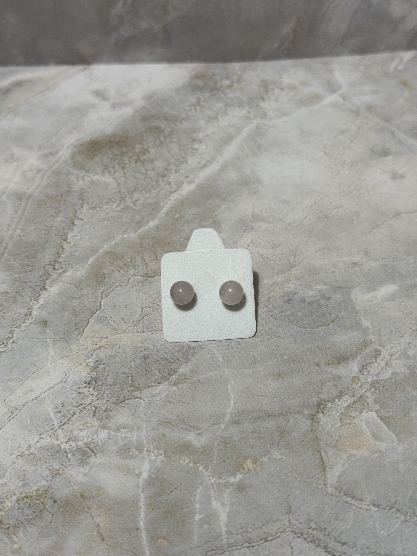 Pink Quartz Studs