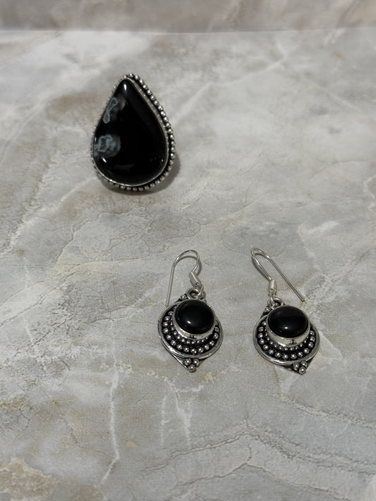 Agate Jasper Jewelry Set