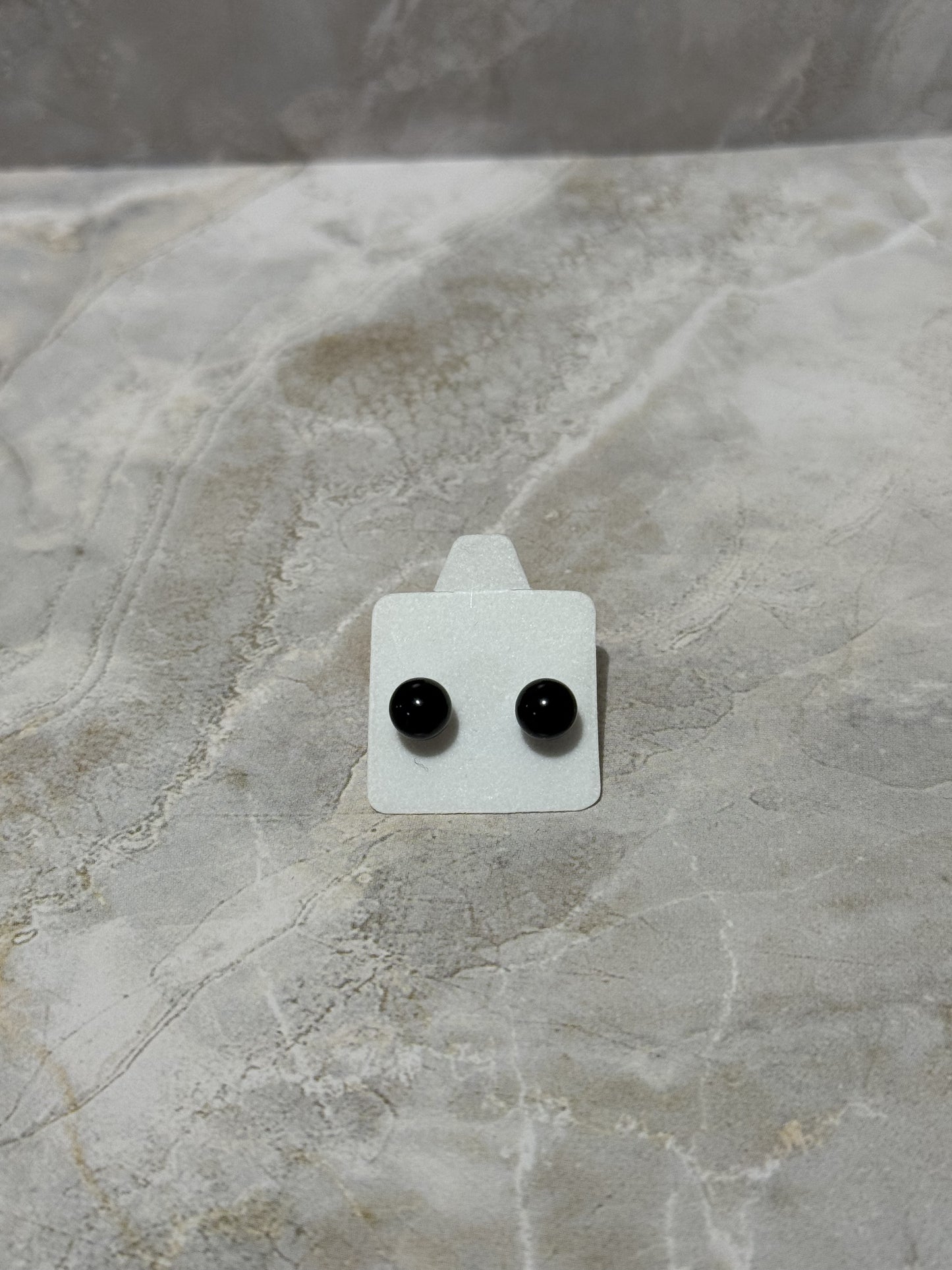 Black Obsidian Studs