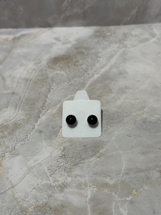 Black Obsidian Studs