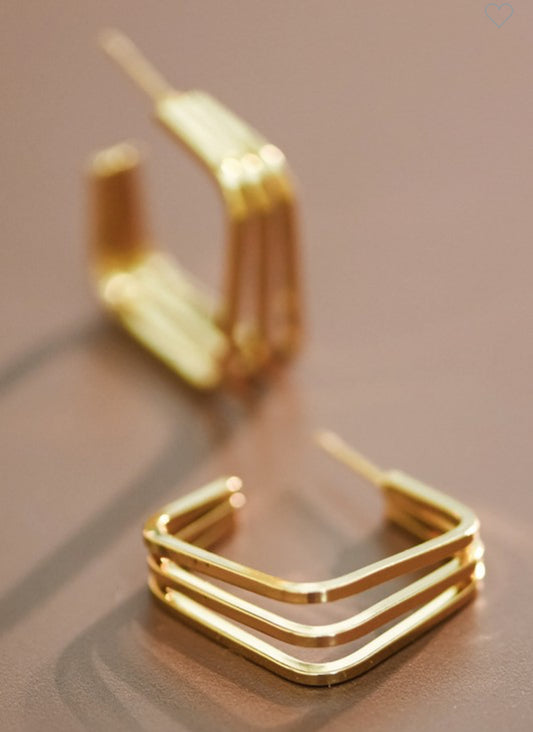 18K gold dipped hoops