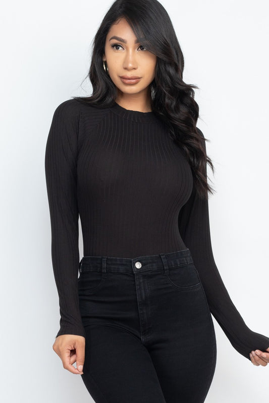 Black turtleneck Bodysuit