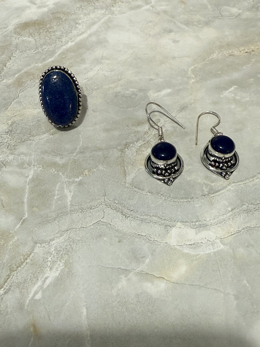 Synthetic Sodalite Jewelry Set